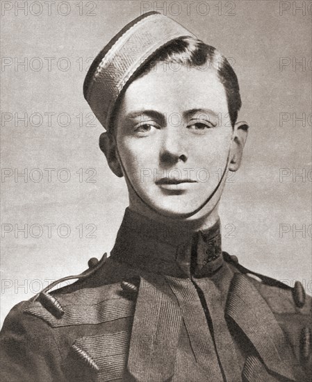 Sir Winston Leonard Spencer-Churchill, 1874 –1965. British politician, statesman, army officer, and writer, who was Prime Minister of the United Kingdom from 1940 to 1945 and again from 1951 to 1955.  Seen here as an army cadet in 1893.