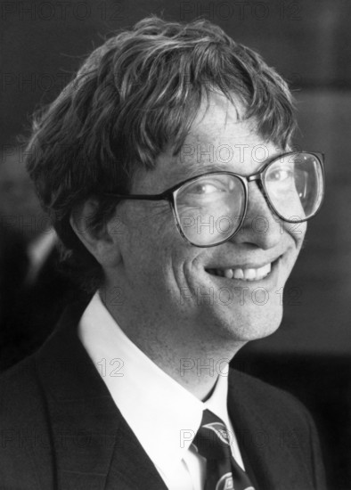 Young Bill Gates, software developer, president and CEO of Microsoft. (USA)