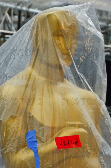 Oscar statue ready for the red carpet at the 84th Academy Awards.