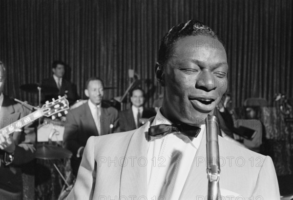 Nat King Cole performing in Chicago, June 1954.