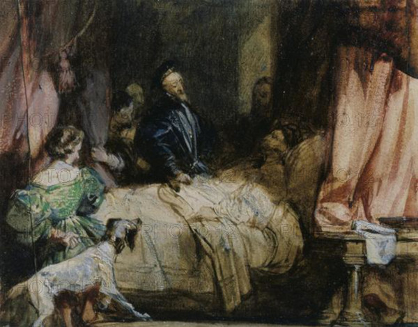 Charles V visits François Ier after the Battle of Pavia