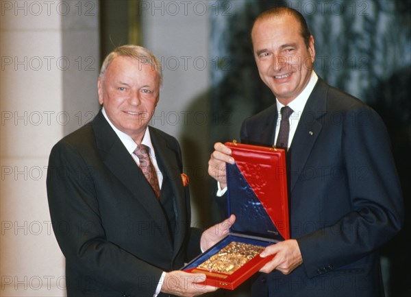 Frank Sinatra et Jacques Chirac, 1989