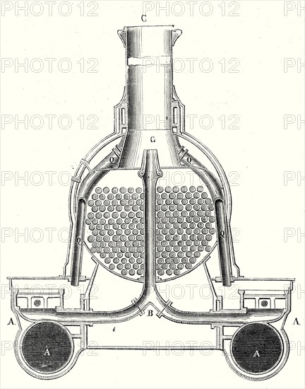 Avant d'une locomotive ou boîte à fumée