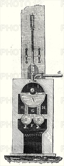 Cross section of the hearth