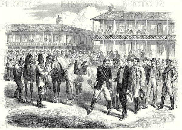 End Of The American Civil War; The Last Days Of The Confederate Government, Mr. Jefferson Davis Bidding Farewell To His Escort Two Days Before His Capture, 22 July, 1865