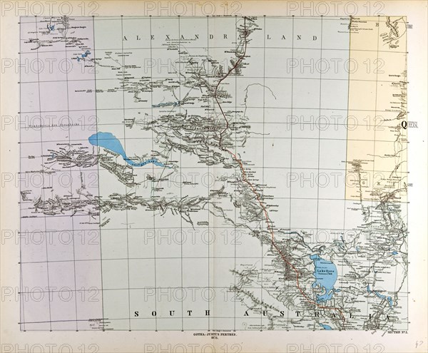 Australia Map 1876 Gotha, Justus Perthes Atlas. Perthes, Johan Georg Justus 1749 Ã¢â‚¬â€ú 1816, German publisher, was born in Rudolstadt in 1749. In 1785 he founded at Gotha the business which bears his name, Justus Perthes. In this he was joined in 1814 by his son Wilhelm, 1793 Ã¢â‚¬â€ú 1853. He laid the foundation of the Geographical Branch of the business, for which it is chiefly famous, by publishing the and-Atlas (1817-1823) of Adolf Stieler (1775-1836). Wilhelm Perthes engaged the collaboration of the most eminent German geographers of the time, including Heinrich  Berghaus, Christian Gottlieb Reichard, Karl Spruler and Emil von Sydow. The business passed to his son Bernard Wilhelm Perthes (1821-1857). In 1863 the firm first issued the Almanach de Gotha, a statistical, Historical and genealogical Annual (in French) of the various countries of the world.