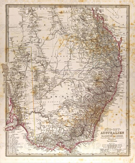 Australia Map Gotha, Justus Perthes, 1872, Atlas. Perthes, Johan Georg Justus 1749 Ã¢â‚¬â€ú 1816, German publisher, was born in Rudolstadt in 1749. In 1785 he founded at Gotha the business which bears his name, Justus Perthes. In this he was joined in 1814 by his son Wilhelm, 1793 Ã¢â‚¬â€ú 1853. He laid the foundation of the Geographical Branch of the business, for which it is chiefly famous, by publishing the and-Atlas (1817-1823) of Adolf Stieler (1775-1836). Wilhelm Perthes engaged the collaboration of the most eminent German geographers of the time, including Heinrich  Berghaus, Christian Gottlieb Reichard, Karl Spruler and Emil von Sydow. The business passed to his son Bernard Wilhelm Perthes (1821-1857). In 1863 the firm first issued the Almanach de Gotha, a statistical, Historical and genealogical Annual (in French) of the various countries of the world.