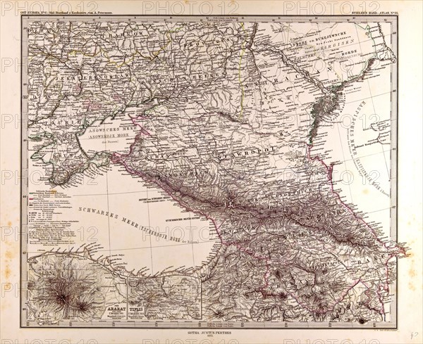 Russia Map 1873 Gotha, Justus Perthes, 1873, Atlas. Perthes, Johan Georg Justus 1749 Ã¢â‚¬â€ú 1816, German publisher, was born in Rudolstadt in 1749. In 1785 he founded at Gotha the business which bears his name, Justus Perthes. In this he was joined in 1814 by his son Wilhelm, 1793 Ã¢â‚¬â€ú 1853. He laid the foundation of the Geographical Branch of the business, for which it is chiefly famous, by publishing the and-Atlas (1817-1823) of Adolf Stieler (1775-1836). Wilhelm Perthes engaged the collaboration of the most eminent German geographers of the time, including Heinrich  Berghaus, Christian Gottlieb Reichard, Karl Spruler and Emil von Sydow. The business passed to his son Bernard Wilhelm Perthes (1821-1857). In 1863 the firm first issued the Almanach de Gotha, a statistical, Historical and genealogical Annual (in French) of the various countries of the world.