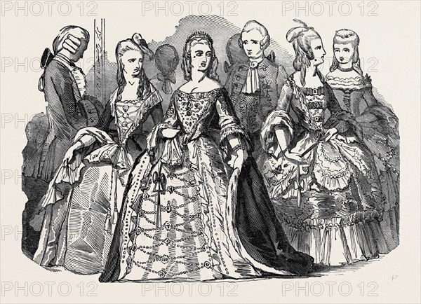 HER MAJESTY'S COSTUME BALL, DUKE OF NORFOLK, DUCHESS OF GRAFTON, MARCHIONESS OF LONDONDERRY, VISCOUNT SYDNEY, COUNTESS OF JERSEY, LADY C. VILLIERS