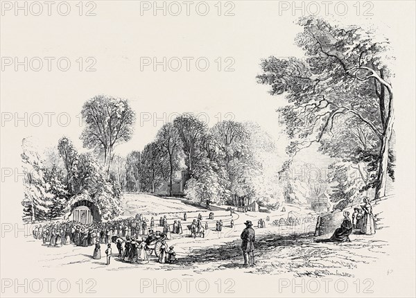 TISSINGTON WELL-DRESSING IN 1845, THE CEREMONY AT THE HALL WELL