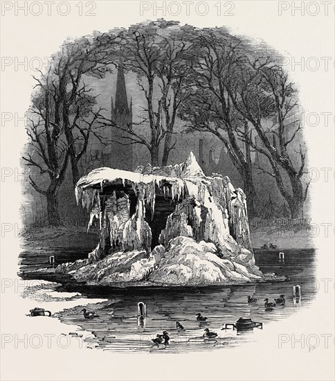 FROZEN FOUNTAIN, BOWLING GREEN, NEW YORK.