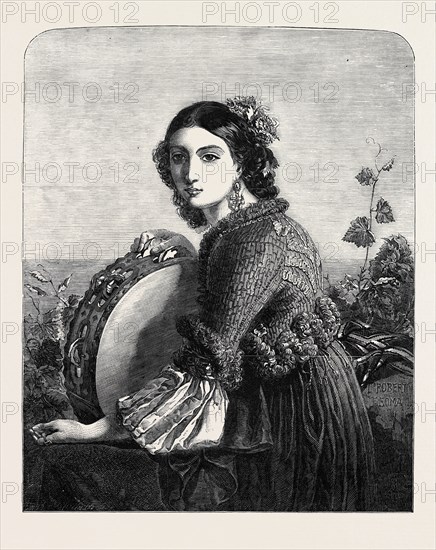 THE TAMBOURINE GIRL OF PROCIDA, PAINTED BY LEOPOLD ROBERT