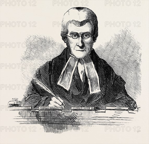 THE RIGHT HON. LORD CAMPBELL, LORD CHIEF JUSTICE OF THE COURT OF QUEEN'S BENCH, SKETCHED AT LINCOLN ON MONDAY LAST,  MARCH 16, 1850