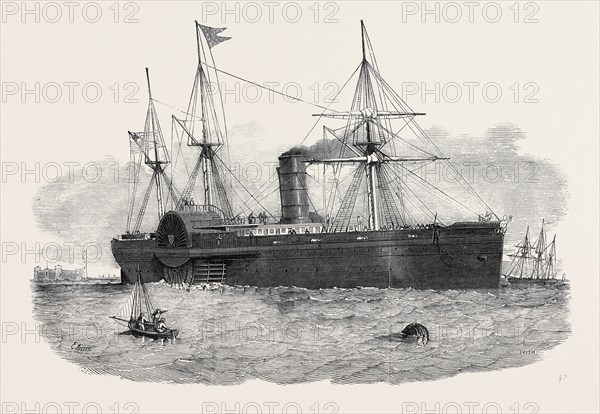 OCEAN STEAM NAVIGATION: THE UNITED STATES MAIL STEAMSHIP "ATLANTIC" ENTERING THE MERSEY