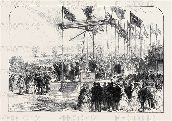 THE PRINCE OF WALES LAYING THE FOUNDATION-STONE OF THE NORFOLK COUNTY SCHOOL AT ELMHAM, 1873