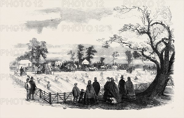 AGRICULTURAL DRAINING MATCH ON THE DUKE OF SUTHERLAND'S ESTATE AT TRENTHAM, STAFFORDSHIRE.