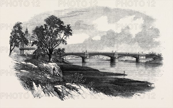 IRON BRIDGE ACROSS THE GOOMTEE, AT LUCKNOW, TAKEN BY COMPANIES NO. 1 AND 2 OF THE ROYAL WELSH FUSILIERS