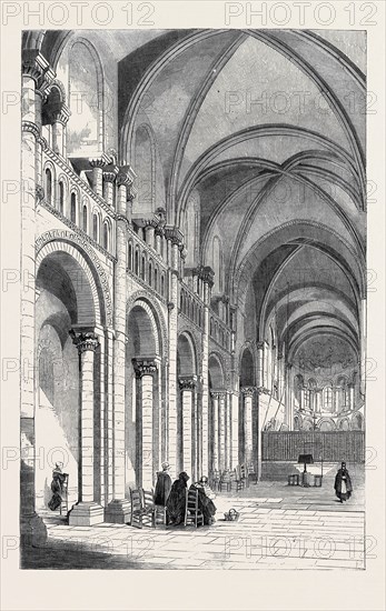 QUEEN MATILDA'S CHURCH AT CAEN, NORMANDY, FROM A SKETCH BY G. BOUET