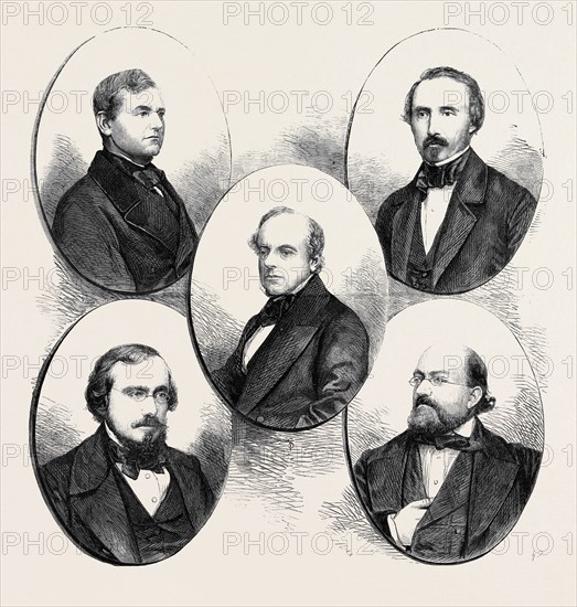 IL DUCA CASTROMEDIANO CABALLENO, SILVIO SPAVENTA, BARON CARLO POERIO, CESERE BRAICO, AVVOCATA PICA; NEAPOLITAN EXILES, FROM PHOTOGRAPHS BY MAYALL