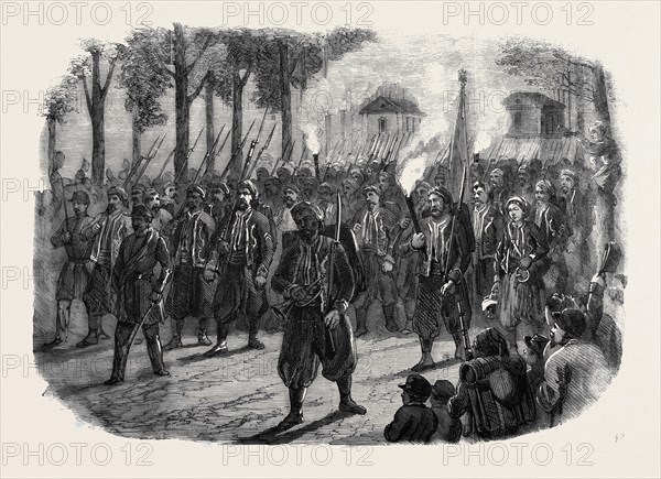 ZOUAVES QUITTING VERSAILLES BY TORCHLIGHT