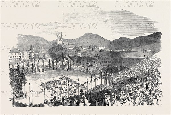 THE CEREMONY IN THE MARKETPLACE OF VEVEY, LA FETE DES VIGNERONS, AT VEVEY