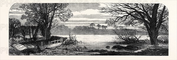 THE HUNTING DISASTER IN YORKSHIRE: THE FERRY-BOAT ON THE URE, 1869