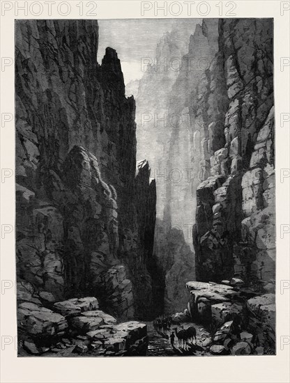 THE AFGHAN WAR: THE CHUNARI PASS THROUGH THE KHOORD CABUL RANGE, 1880