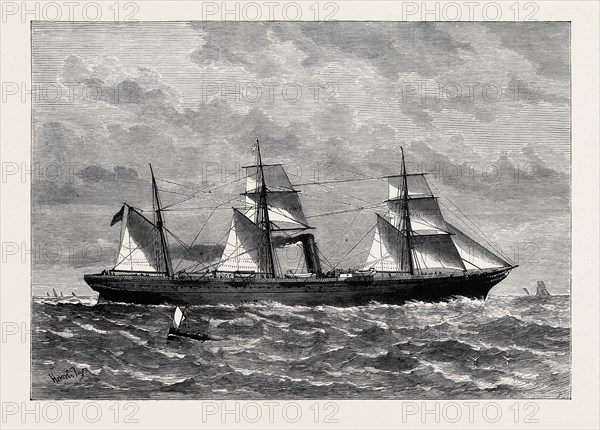 THE STEAMSHIP CHIMBORAZO, OF THE ORIENT LINE, FOR AUSTRALIA, 1880