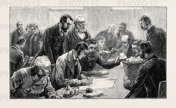 THE GENERAL ELECTION: COUNTING THE VOTES AT THE SOUTHWARK ELECTION, 1880