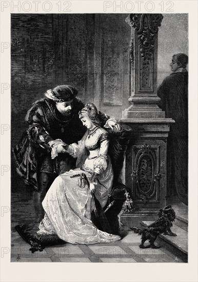 "HENRY VIII. AND ANNE BOLEYN," BY G.F. FOLINGSBY, FROM THE NATIONAL GALLERY OF ART AT MELBOURNE, AUSTRALIA, 1880
