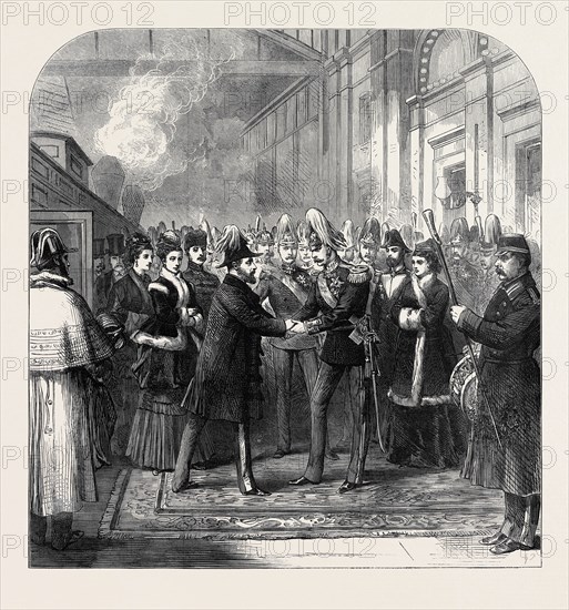 THE MARRIAGE OF THE DUKE OF EDINBURGH: ARRIVAL OF THE PRINCE AND PRINCESS OF WALES AT ST. PETERSBURG, 1874