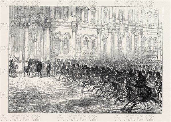 ROYAL MARRIAGE FESTIVITIES AT ST. PETERSBURG: REVIEW BEFORE THE EMPEROR, THE PRINCE OF WALES, AND THE CROWN PRINCE OF PRUSSIA, 1874