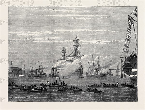 ARRIVAL OF THE DUKE AND DUCHESS OF EDINBURGH: ARRIVAL OF THE VICTORIA AND ALBERT YACHT AT GRAVESEND, 1874