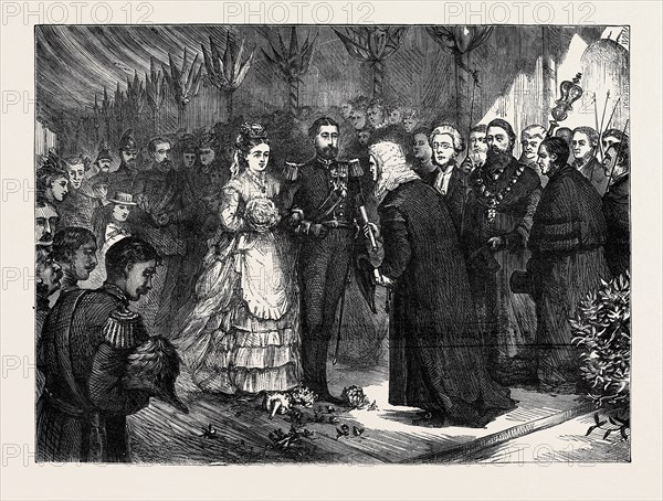 THE RECORDER OF GRAVESEND PRESENTING THE ADDRESS TO THE DUKE AND  OF EDINBURGH, 1874