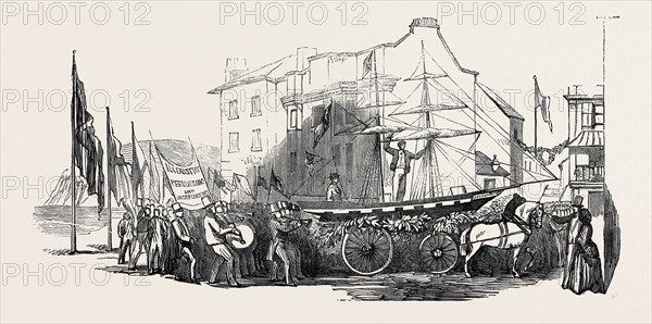 PROCESSION IN CELEBRATION OF TEIGNMOUTH BEING MADE AN INDEPENDENT PORT, 1852