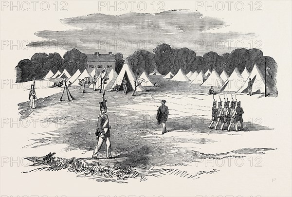 THE ENCAMPMENT AT SIX-MILE BRIDGE, CLARE, IRELAND, 1852