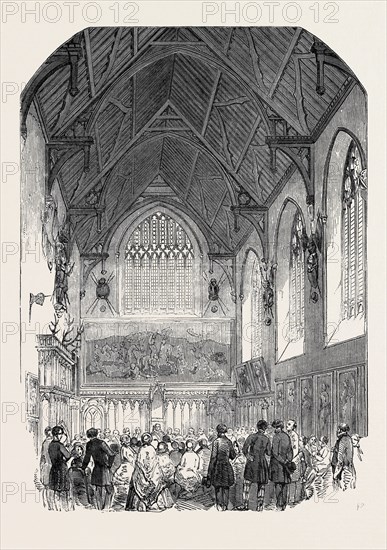 MEETING OF THE SUSSEX ARCHEOLOGICAL SOCIETY, IN THE HALL OF BATTLE ABBEY, 1852