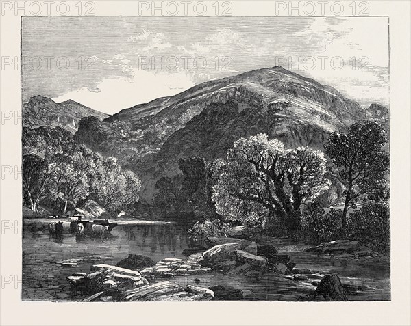 "THE TRANQUIL HOUR, A SCENE IN NORTH WALES." PAINTED BY F.W. HULME