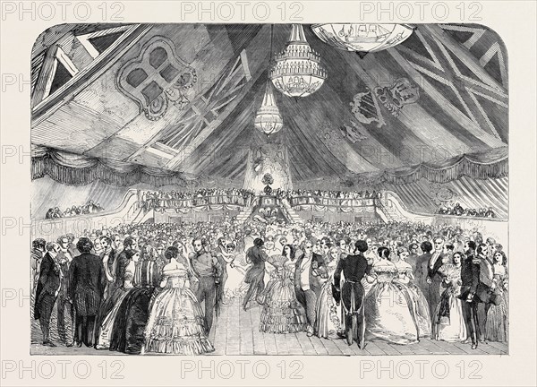 GRAND ENTERTAINMENT ON BOABD H.M.S. "PRINCE REGENT," AT CORK, 1852