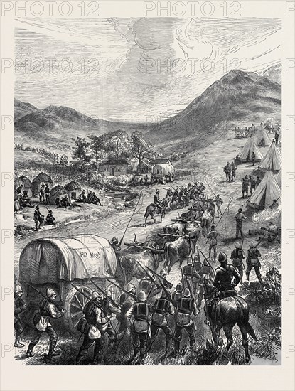 THE ZULU WAR: CAMP OF THE 80TH REGIMENT ON THE ZULU BORDER, 1879