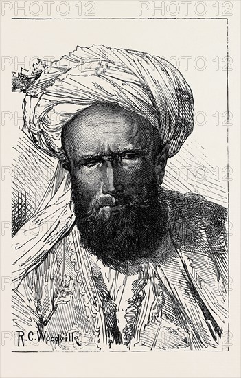 THE WAR IN AFGHANISTAN: MEN OF DIFFERENT AFGHAN TRIBES: MAHAZ KHAN (A TAJIK), KHAN OF PESH BOLAK, 1879