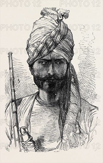 THE WAR IN AFGHANISTAN: MEN OF DIFFERENT AFGHAN TRIBES: KHAN BAZ, A KUMBHUR KHEL AFREEDI, 1879