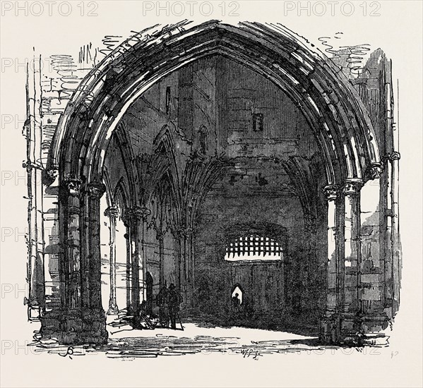BURY ST. EDMUNDS: INTERIOR OF THE ABBEY GATE, 1867