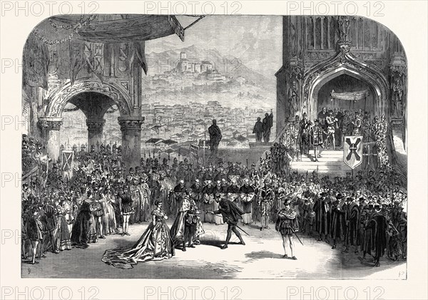 SCENE FROM "DON CARLOS," AT THE ROYAL ITALIAN OPERA, 1867