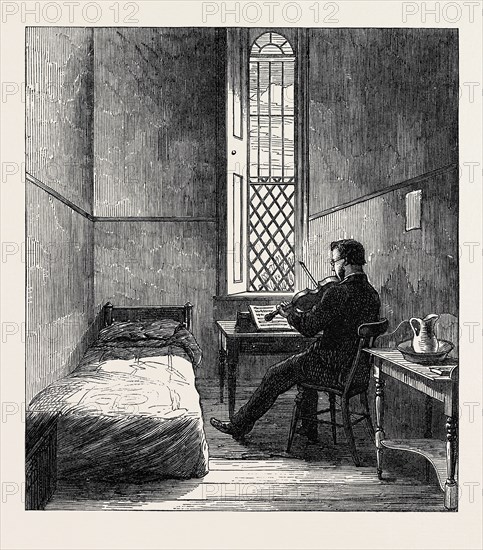 THE BROADMOOR CRIMINAL LUNATIC ASYLUM: MALE DORMITORY, UK, 1867