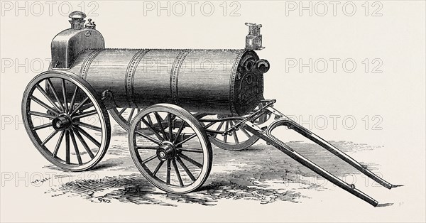 THE PARIS INTERNATIONAL EXHIBITION: PERKINS'S MILITARY PORTABLE STEAM OVEN, HEATED BY INTERNAL HOT WATER TUBES, TO BE USED IN THE ABYSSINIAN EXPEDITION, 1867