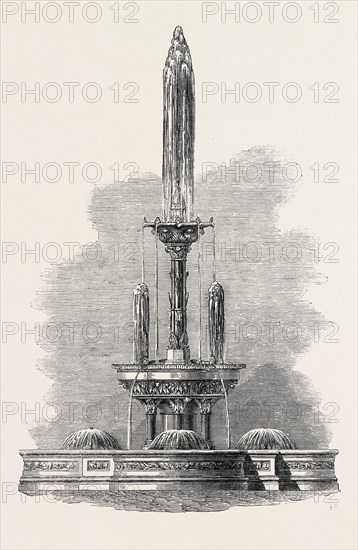 FOUNTAIN IN THE PUBLIC GARDEN, HONG KONG, 1867