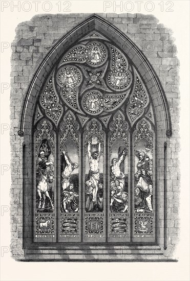 STAINED GLASS WINDOW BY MESSRS. J. BALLANTINE AND SON, EDINBURGH, THE INTERNATIONAL EXHIBITION, 1862