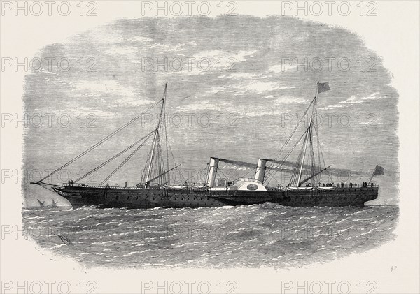 THE VICEROY OF EGYPT'S NEW STATE YACHT MAHRUSSEH, 1866