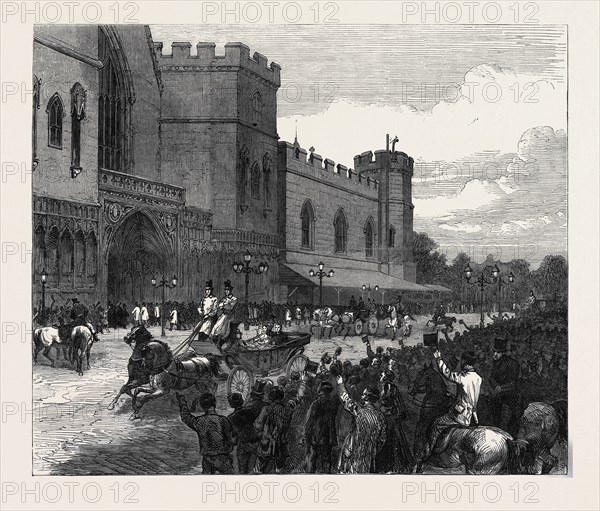 NEW PALACE YARD ON THE DAY MR. GLADSTONE MOVED THE SECOND READING OF THE REFORM BILL, 1866